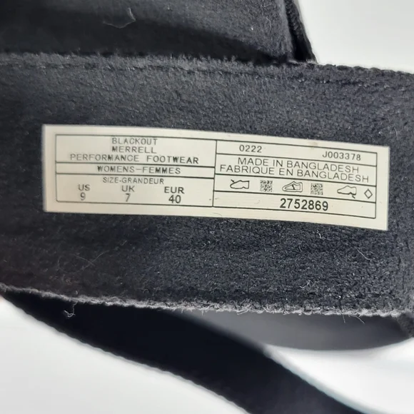 Merrell Black Sandals with Memory Foam #752 Size 9 - Picture 11 of 11